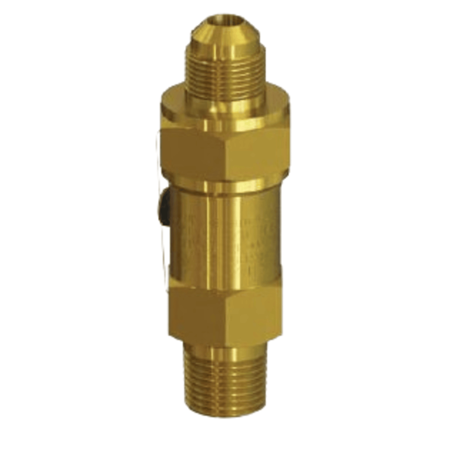 Relief Valve 1/2 MPT-5/8 FL - 500 (FOR R410A) - Brass Straight-Thru Type - Henry