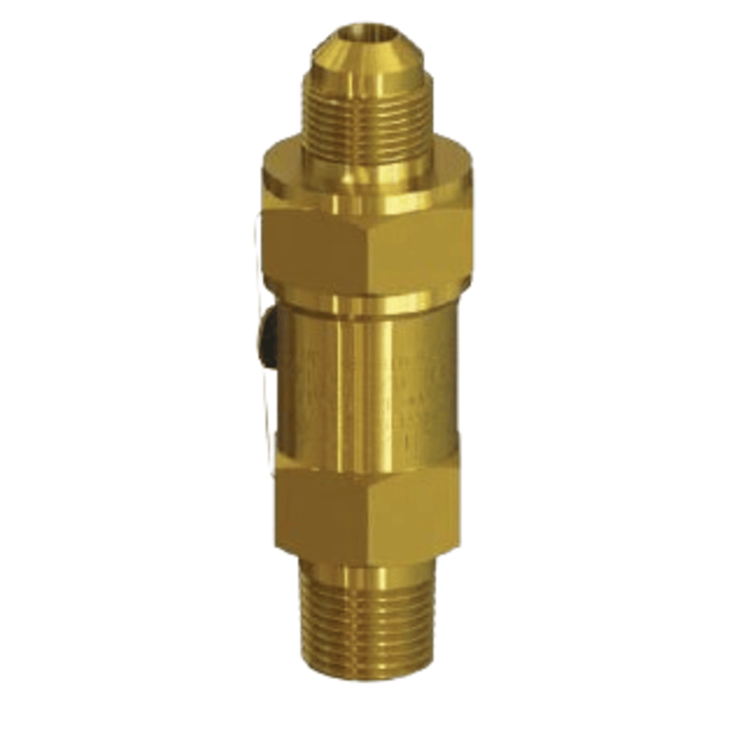 Relief Valve 3/8 MPT-1/2 FL - 200 - Brass Straight-Thru Type - Henry