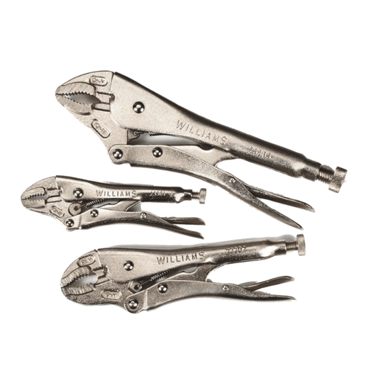 JHW23072 - Williams - Curved Jaw Locking Pliers with Cutter Set, 3 Pieces