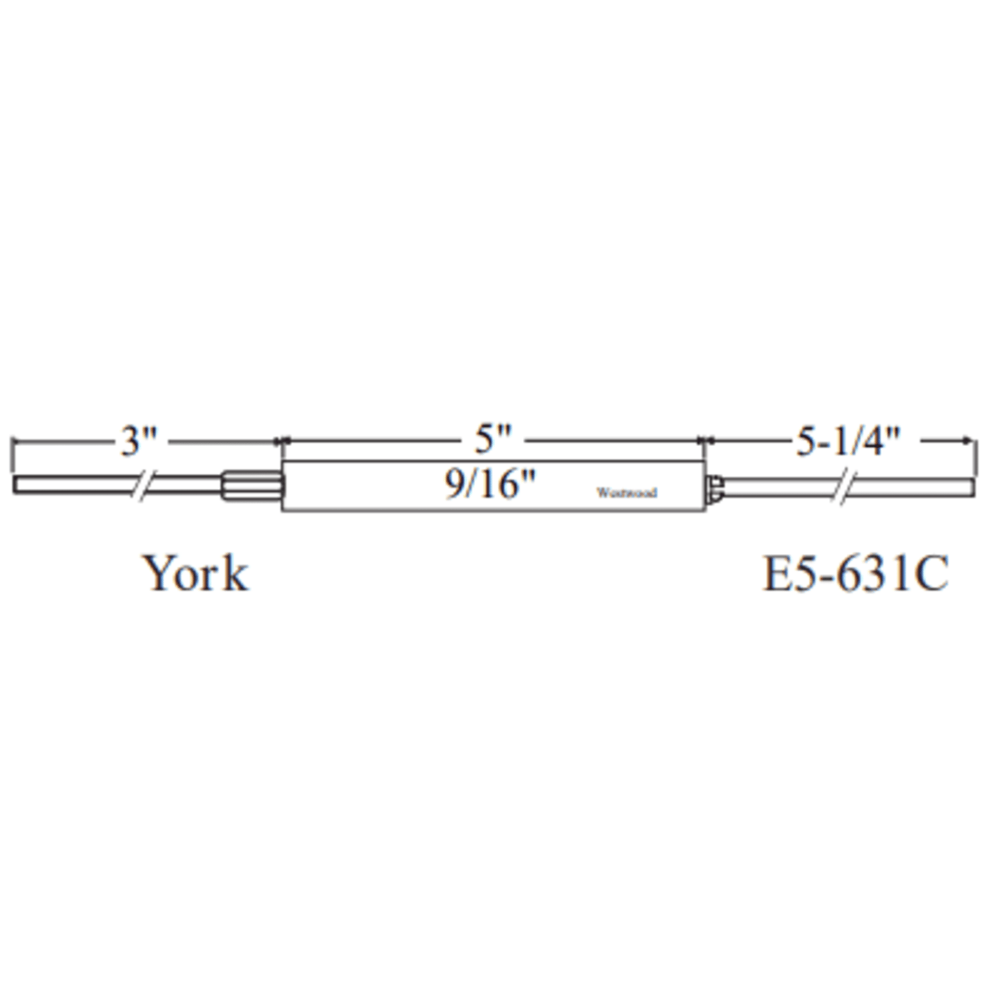 E5-631C-2PK - Westwood - 631C, York Electrode 2pk