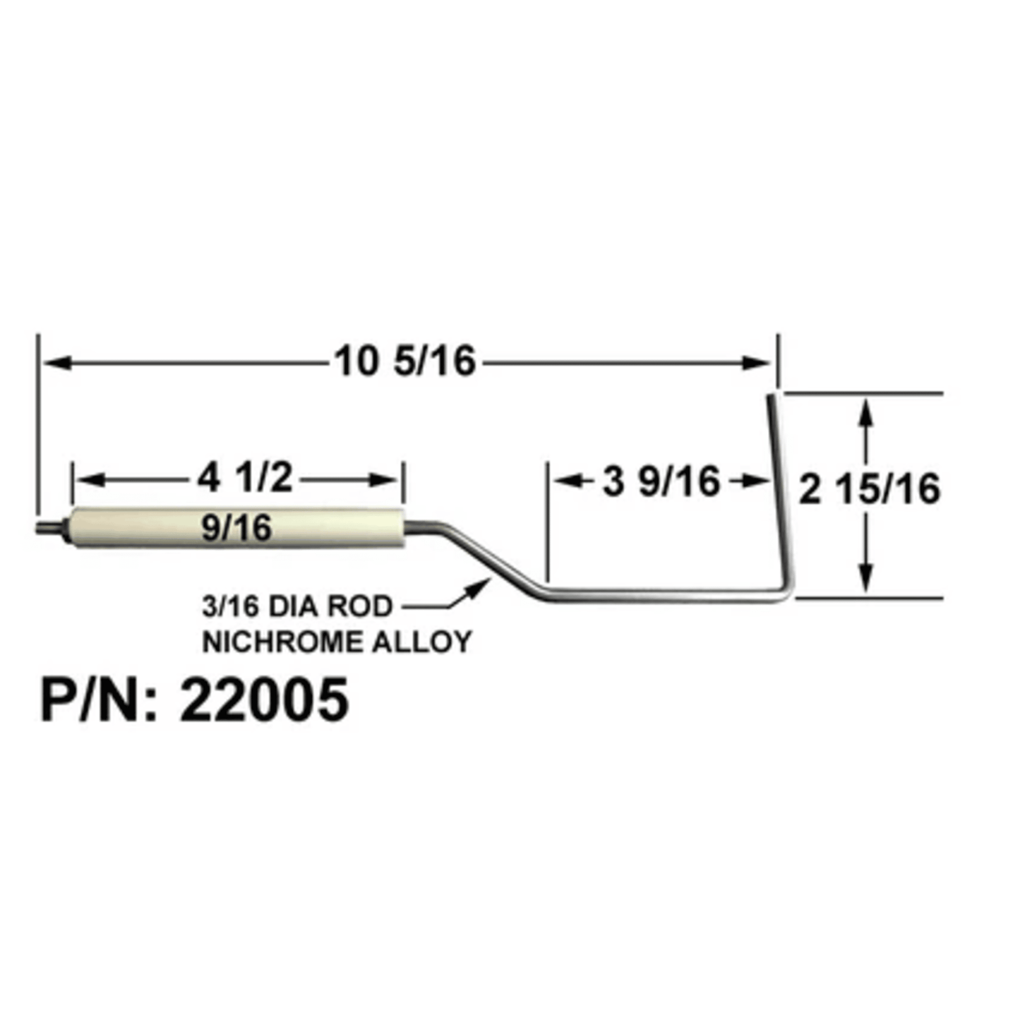 22005 - Crown - IND'L COMB ELECTRODE 873-505 / 16050 (1EA)