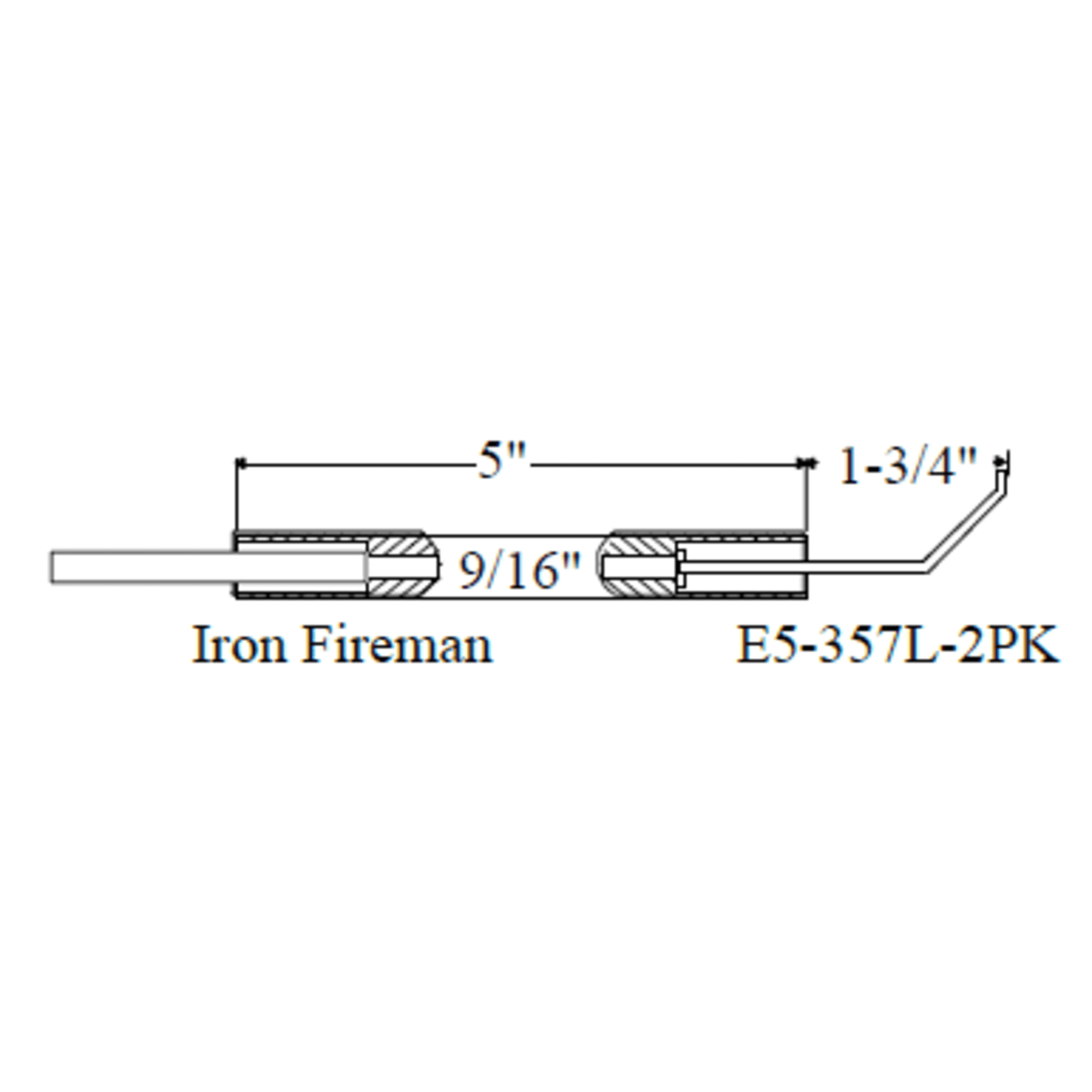 E5-357L-2PK - Westwood - 357L, Iron Fireman Electrode 2pk