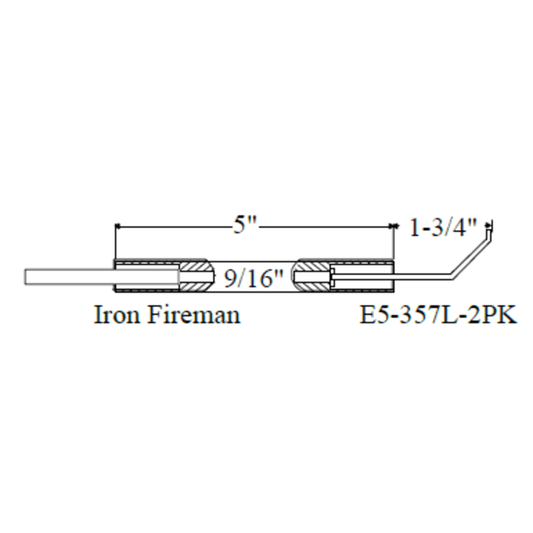 E5-357L-2PK - Westwood - 357L, Iron Fireman Electrode 2pk
