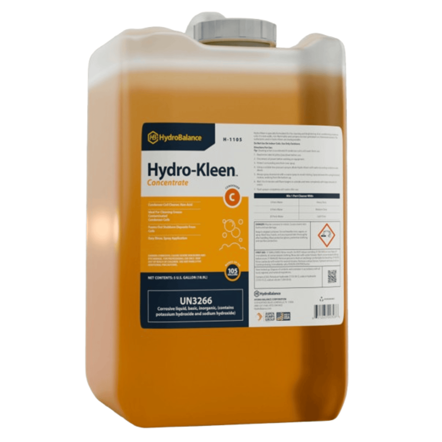 H-1105 - HydroBalance - Hydro-Kleen Concentrate 5-Gal Plastic Pail, (1EA)