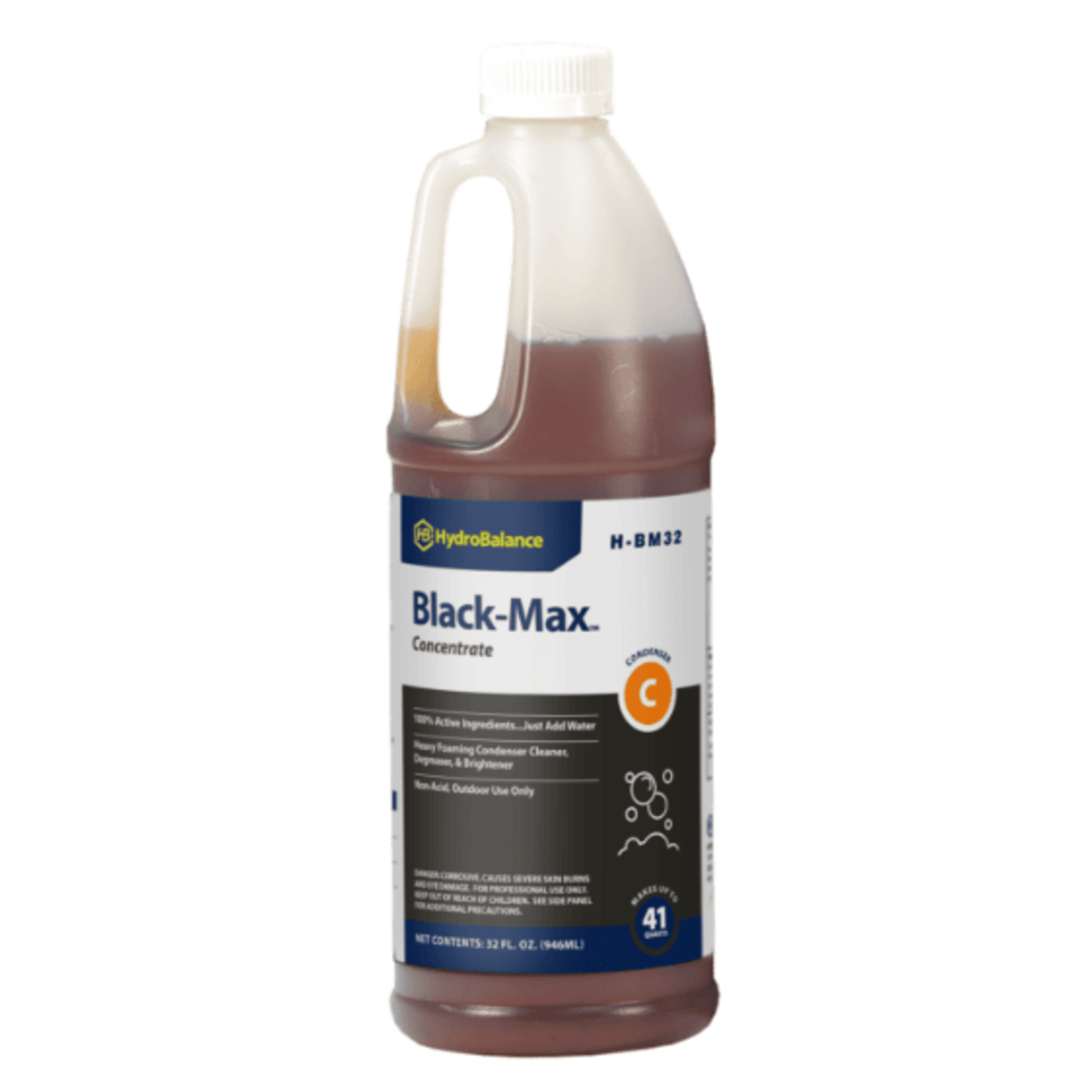 HydroBalance H-BM32, Black Max Concentrate 1 Quart Bottle, 6 QT/CS