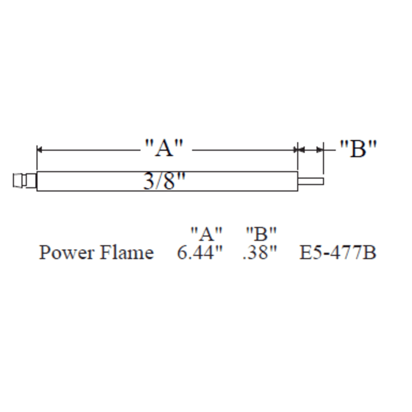 E5-477B-2PK - Westwood - 477B, Power Flame Electrode 2pk