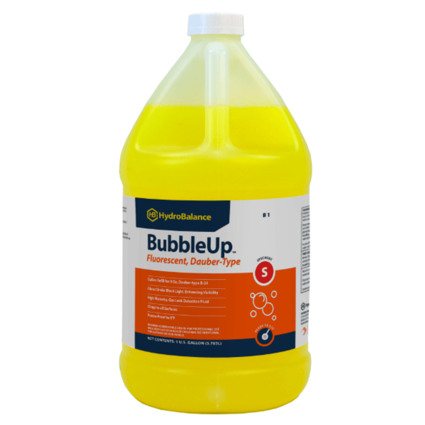 HydroBalance B1, Bubble-Up Fluorescent Leak Det 1 Gal Bottle, 4 GL/CS