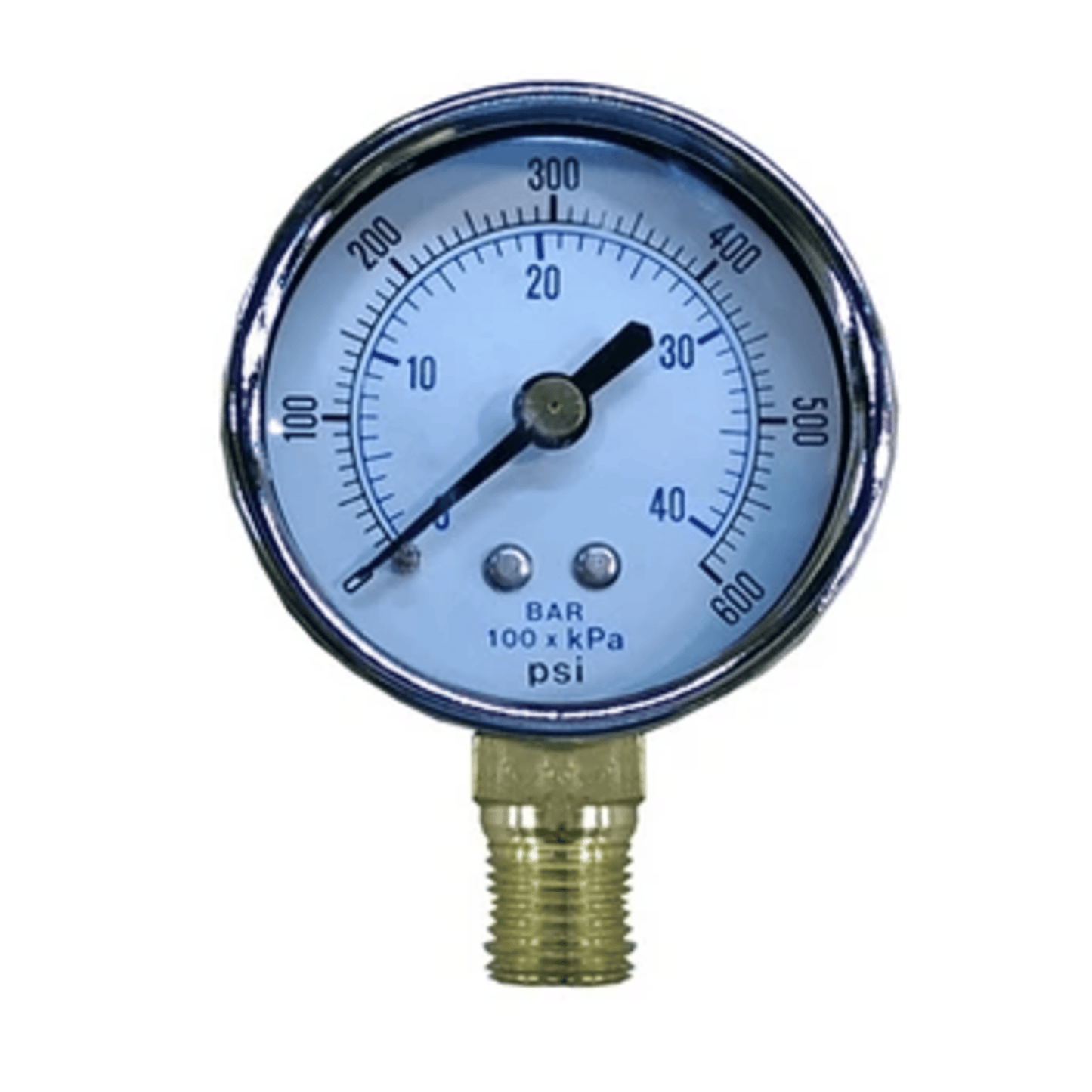 41409 - Crown - PSI GAUGE 0-600,2 In. FACE 1/4 NPT BOTTOM MOUNT (1EA)
