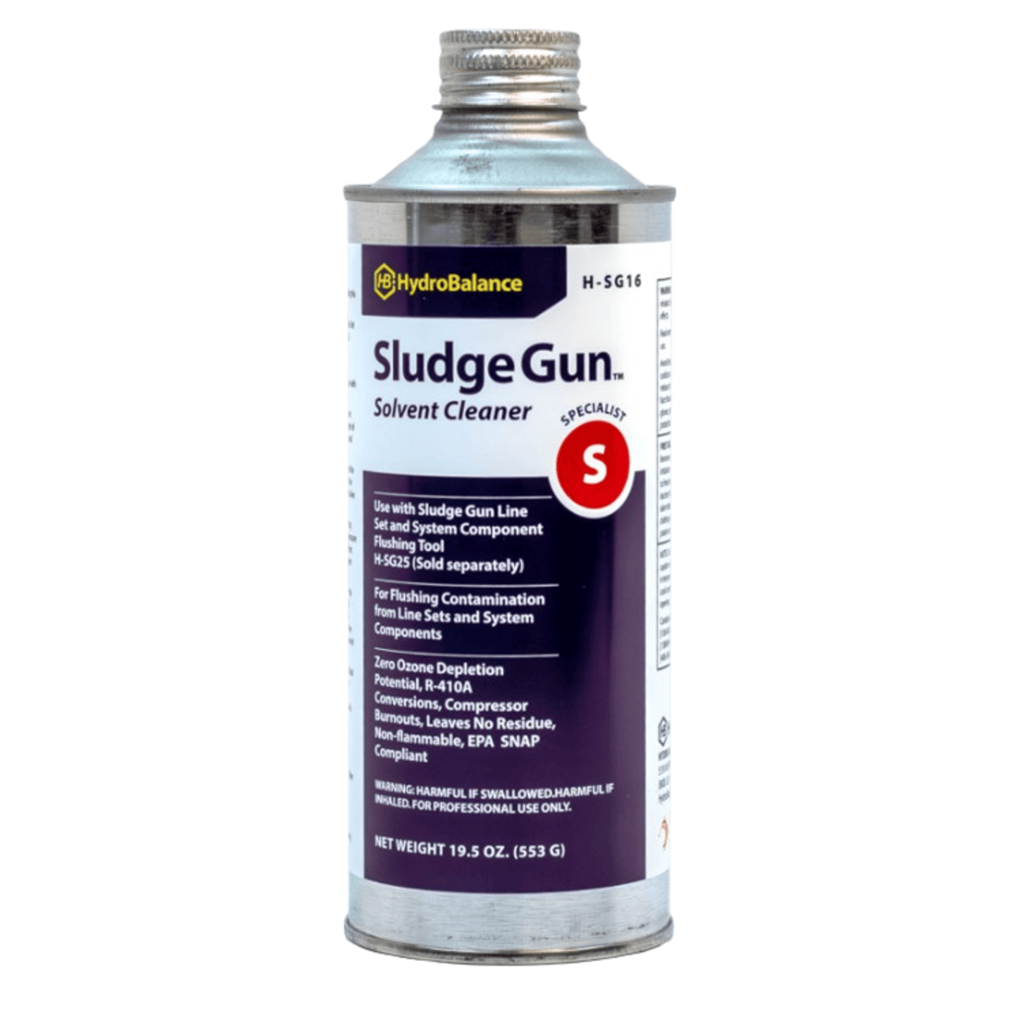 H-SG16 - HydroBalance - Sludge Gun Flush Fluid 19.5 oz NetWt Can, (1EA)