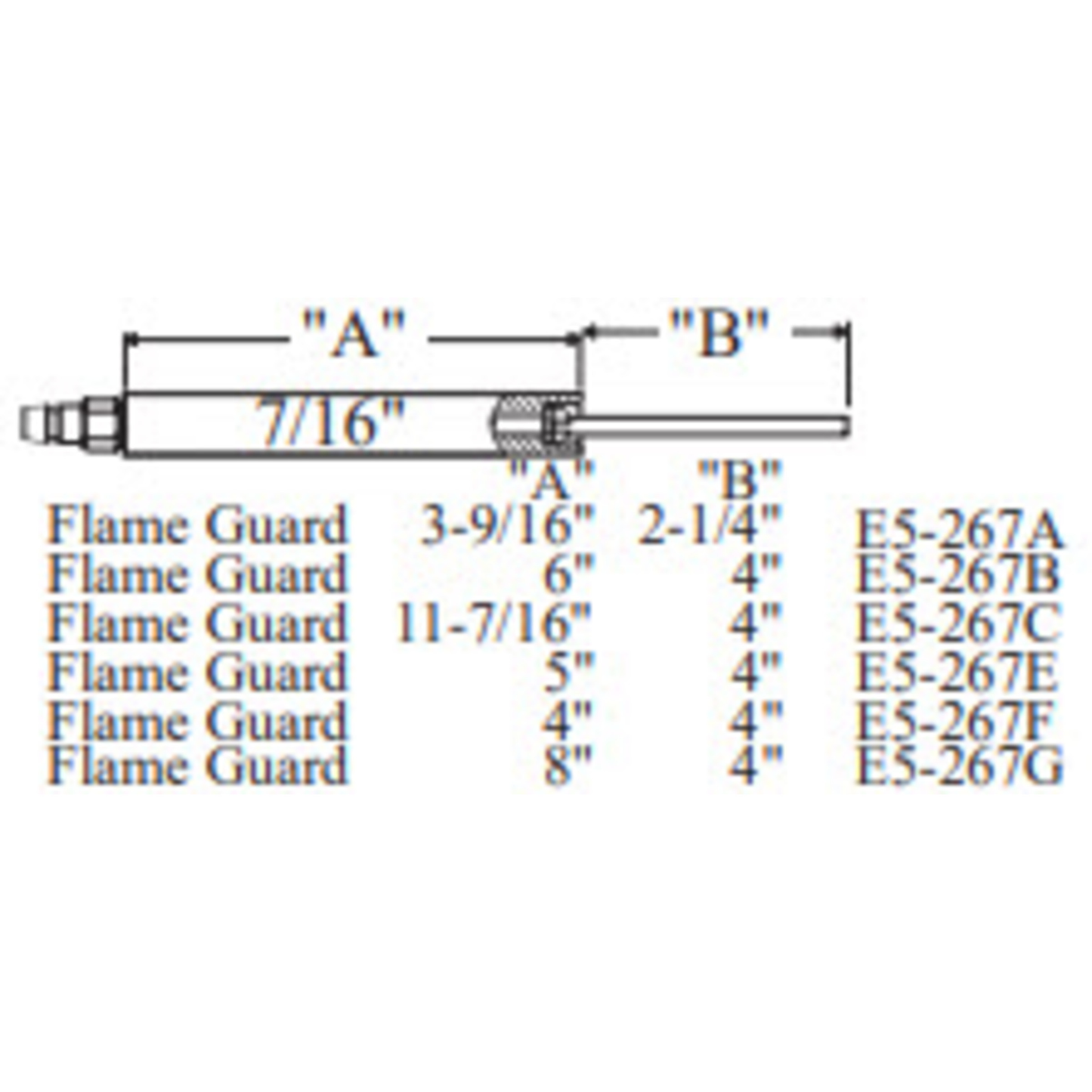 E5-267E-2PK - Westwood - 267E, Flame Guard Electrode 2pk