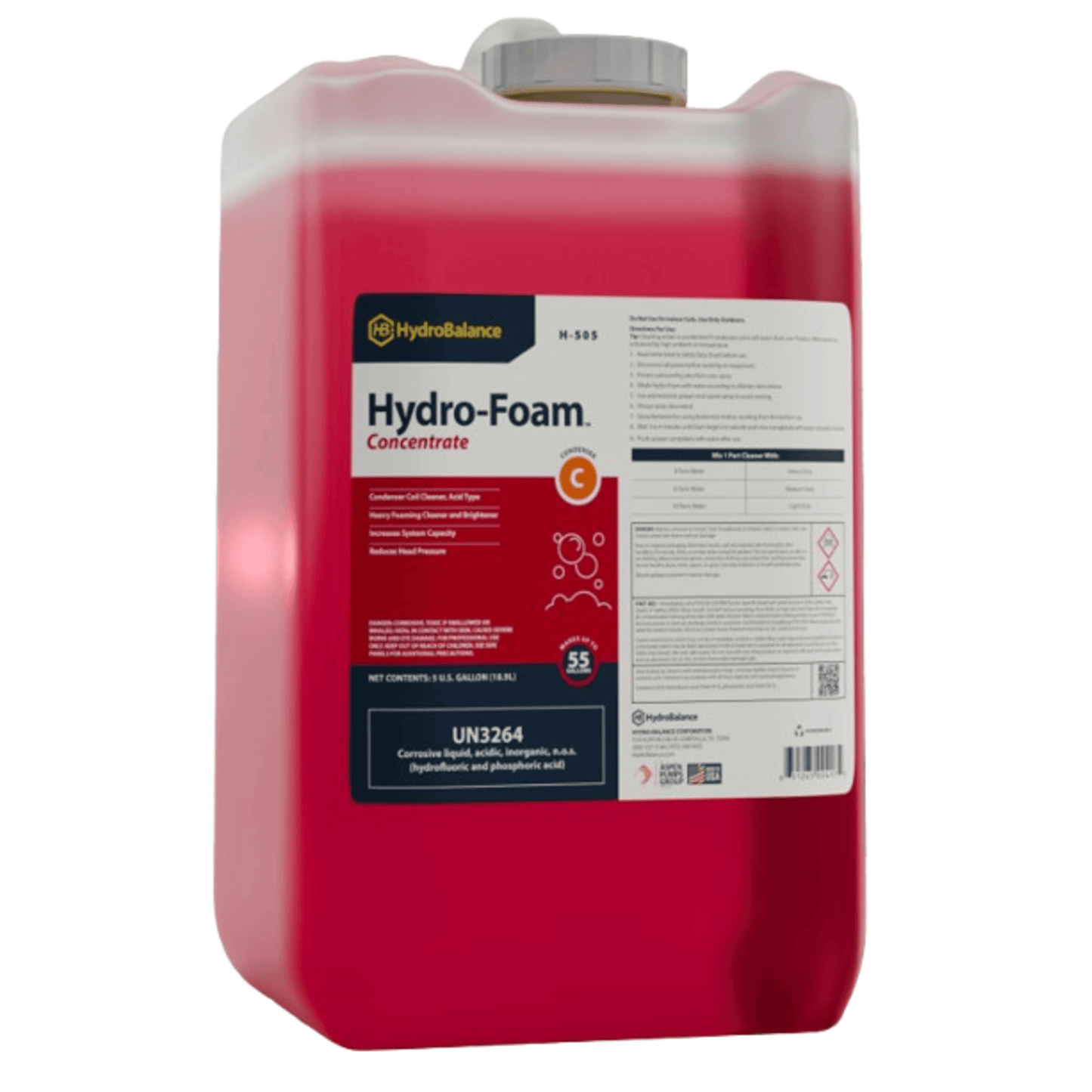 H-505 - HydroBalance - Hydro-Foam Concentrate 5-Gal Plastic Pail, (1EA)