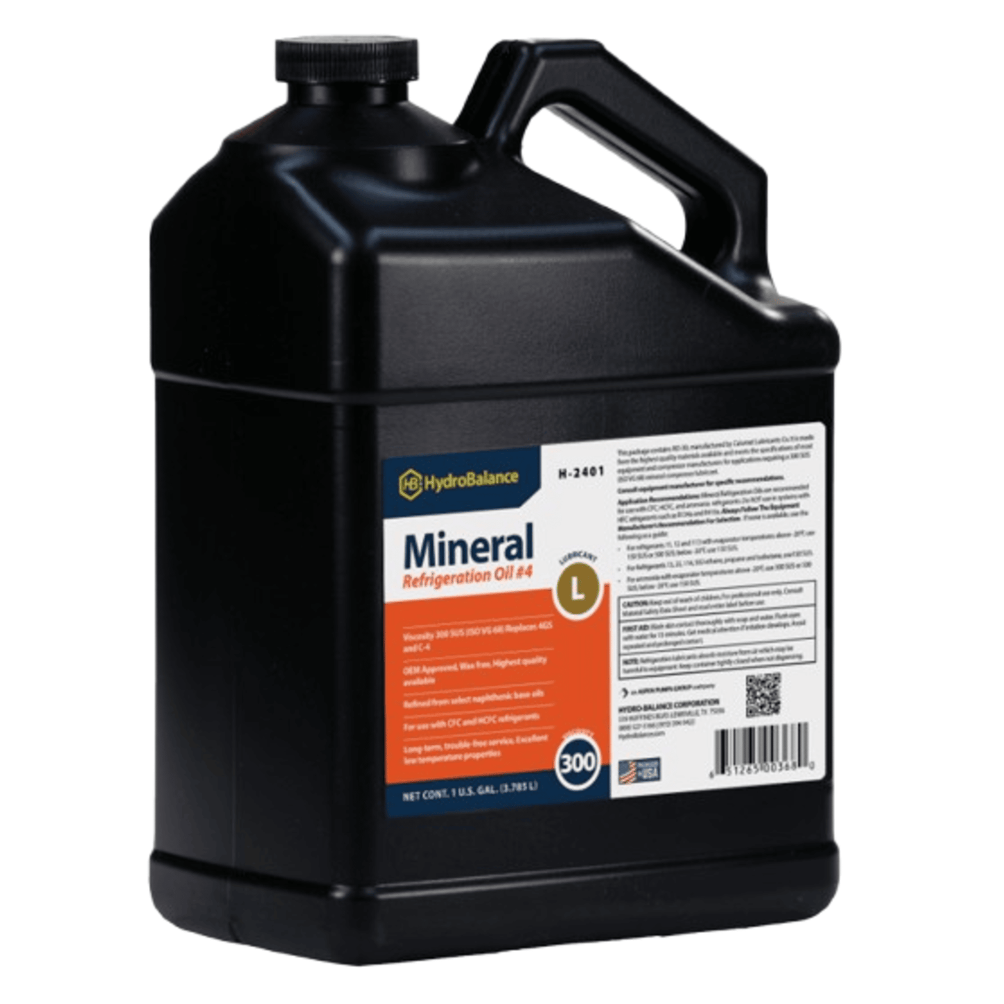 H-2401 - HydroBalance - Refrigeration Oil #4 1 Gal Bottle, (4PK)