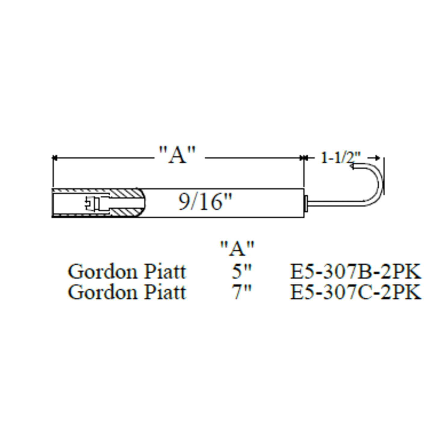 E5-307C-2PK - Westwood - 307C, Gordon Piatt Electrode 2pk
