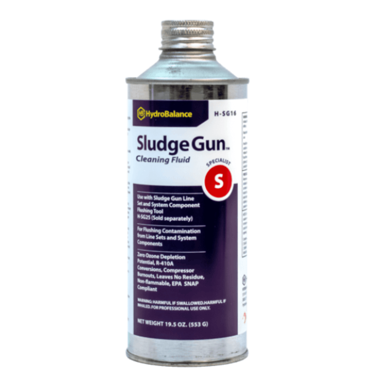 H-SG16-6 - HydroBalance - Sludge Gun Flush Fluid 19.5 oz NetWt Can, (6PK)