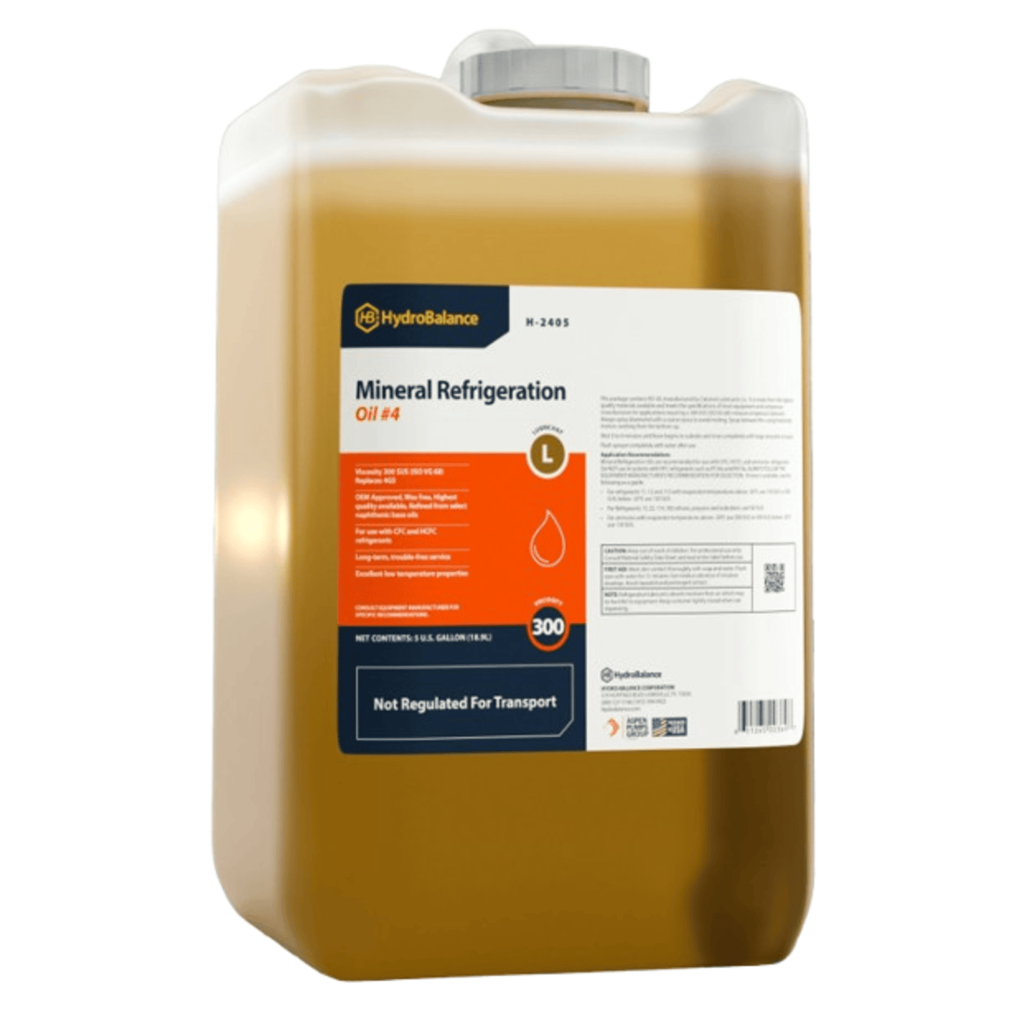 HydroBalance H-2405, Refrigeration Oil #4 5-Gal Plastic Pail