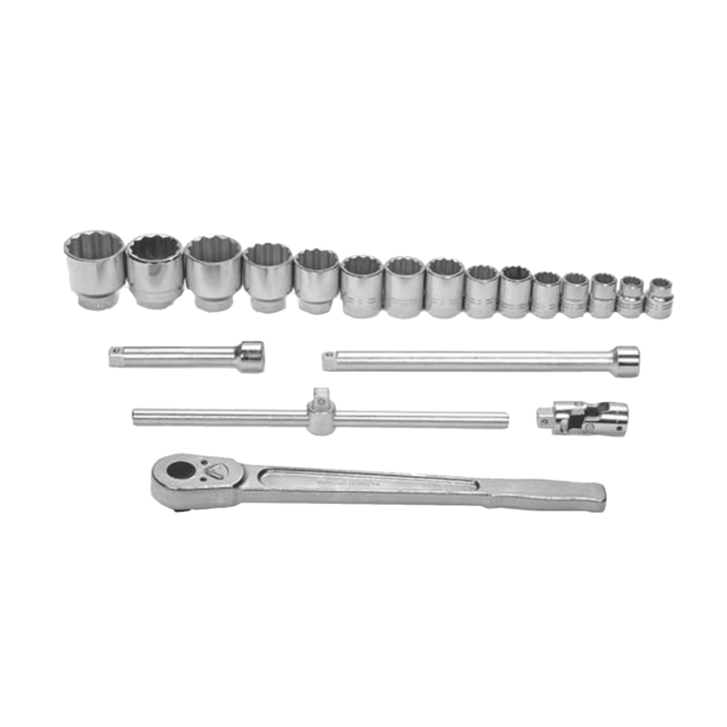JHWMSH-20 - Williams - 20pc 3/4" Drive Socket and Drive Tool Set, 12 Point Metric
