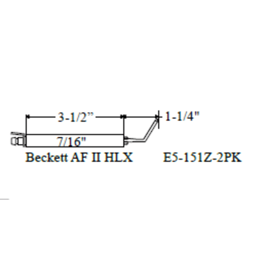 E5-151Z-2PK - Westwood - 151Z, Beckett AF II HLX Electrode-2pk