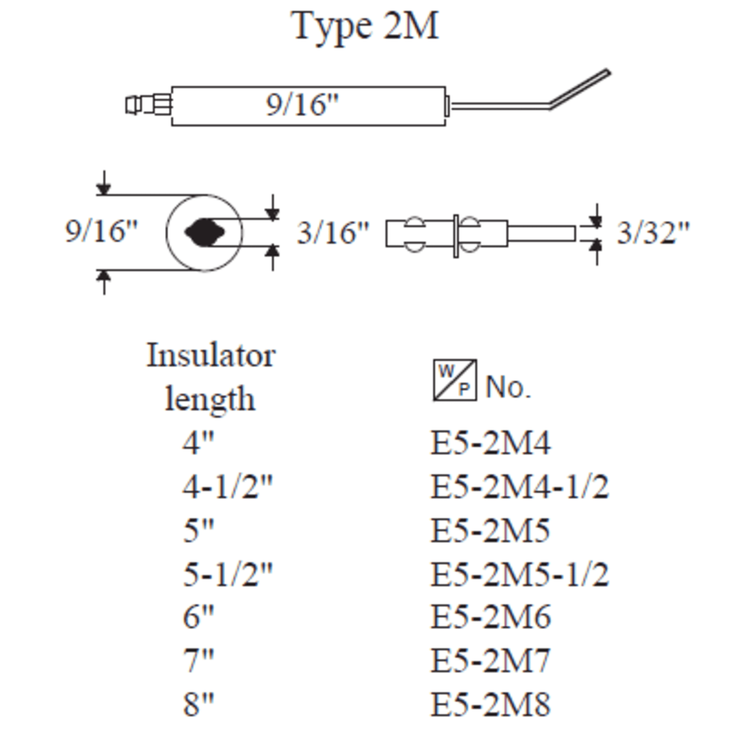 E5-2M7-2PK - Westwood - Type 2M Electrode, 7” 2pk