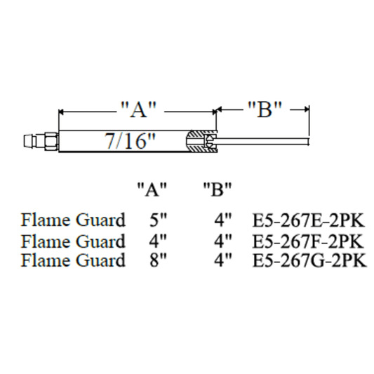 E5-267E-2PK - Westwood - 267E, Flame Guard Electrode 2pk