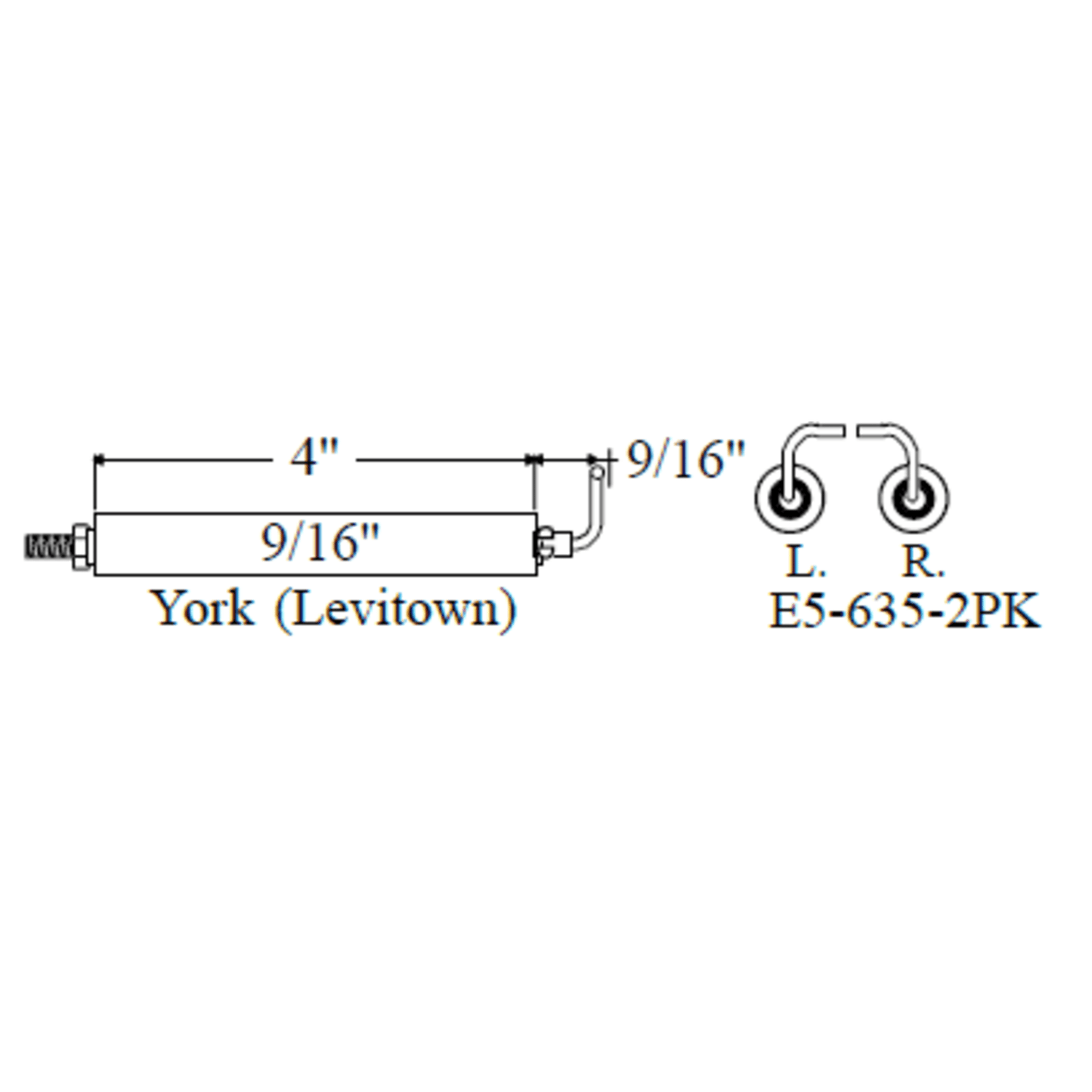 Westwood 635 York Levittown Electrode 2pk
