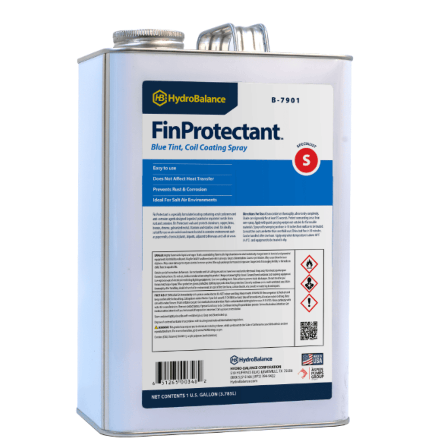 HydroBalance B-7901, Fin Protectant (Blue) 1 Gal Metal Can, 4 GL/CS