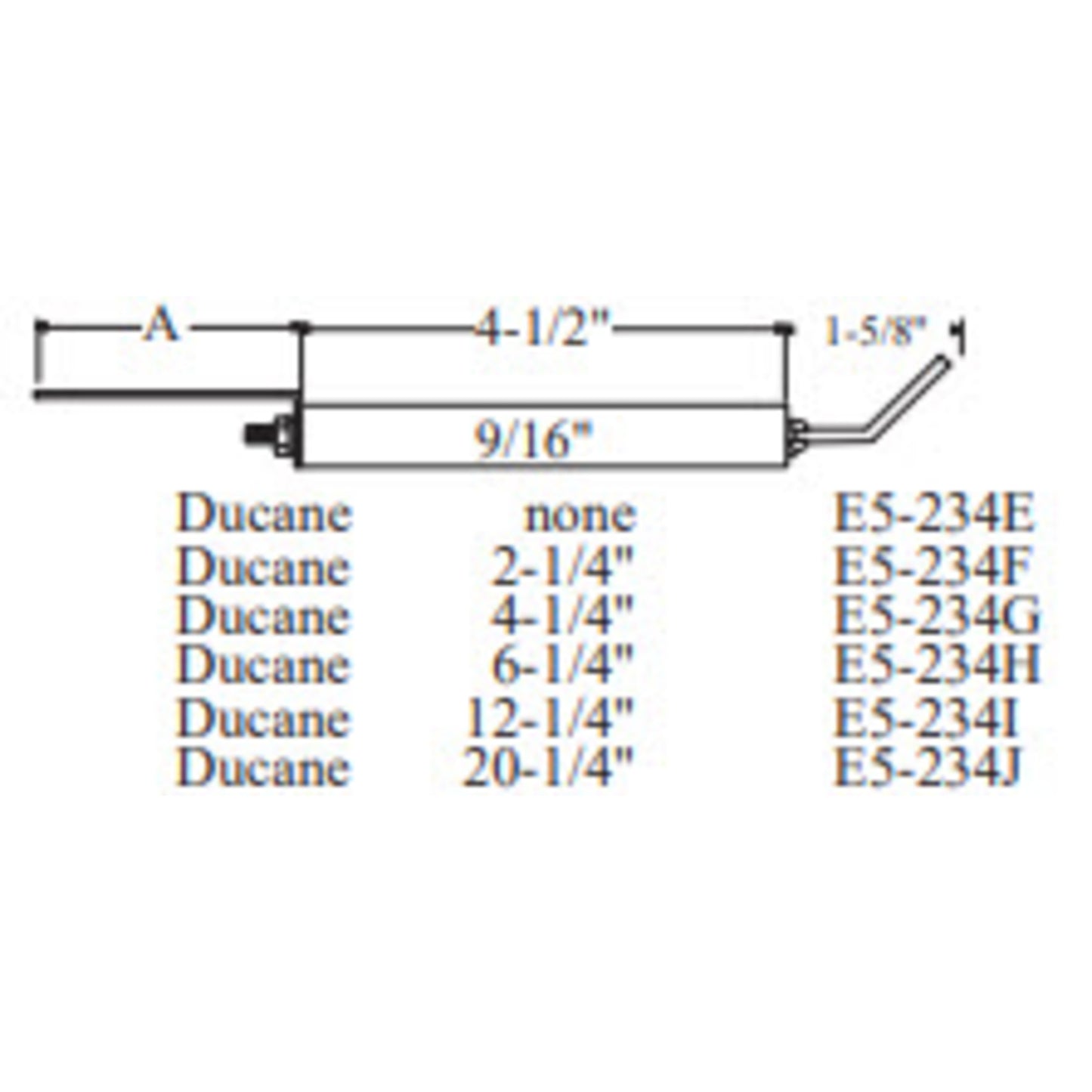 E5-234I - Westwood - 234I, Ducane Electrode 2pk