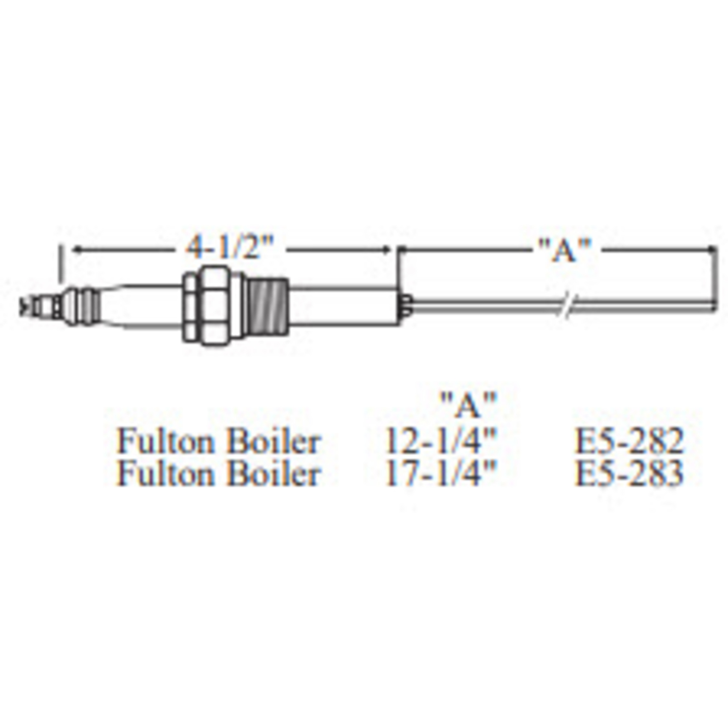 E5-282-1PK - Westwood - 282, Fulton Boiler Electrode 1pk