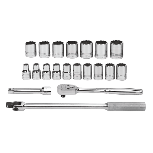 JHWMSS-20FTB - Williams - 20pc 1/2" Drive 12-Point Metric Socket in Metal Tool Box