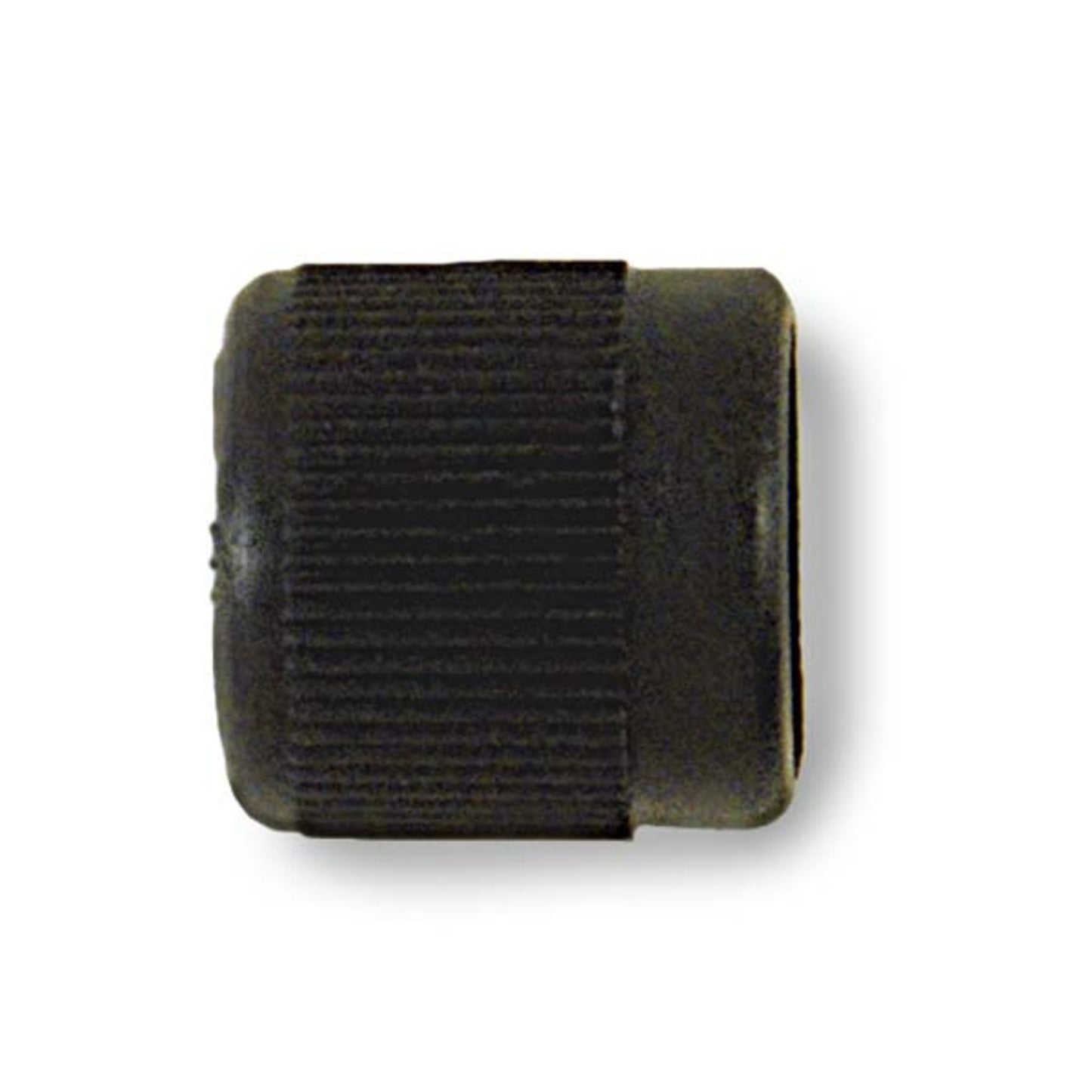 C&D CD2210/25, 1/4 flare cap, round black glass-filled nylon w/ neoprene o-ring seal 25PK