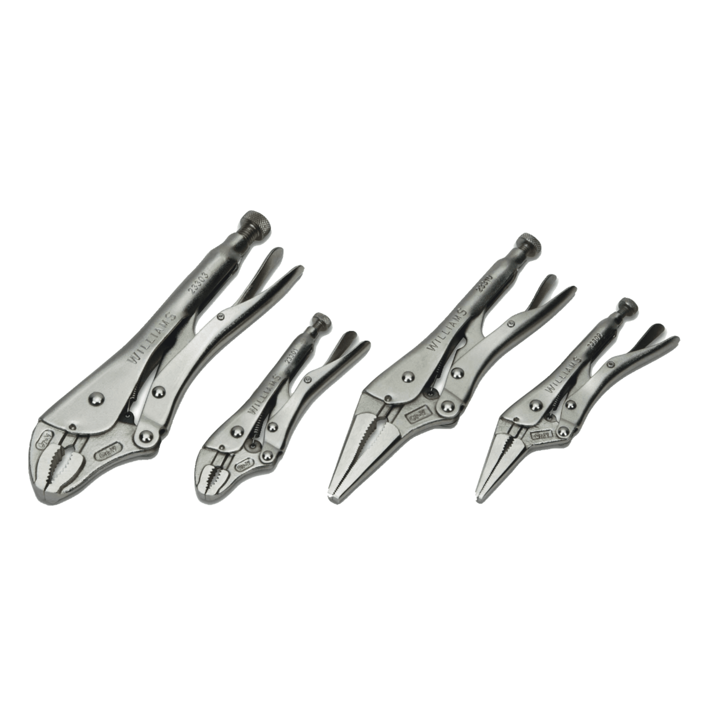 JHW23074 - Williams - 4 pc Assorted Locking Pliers Set