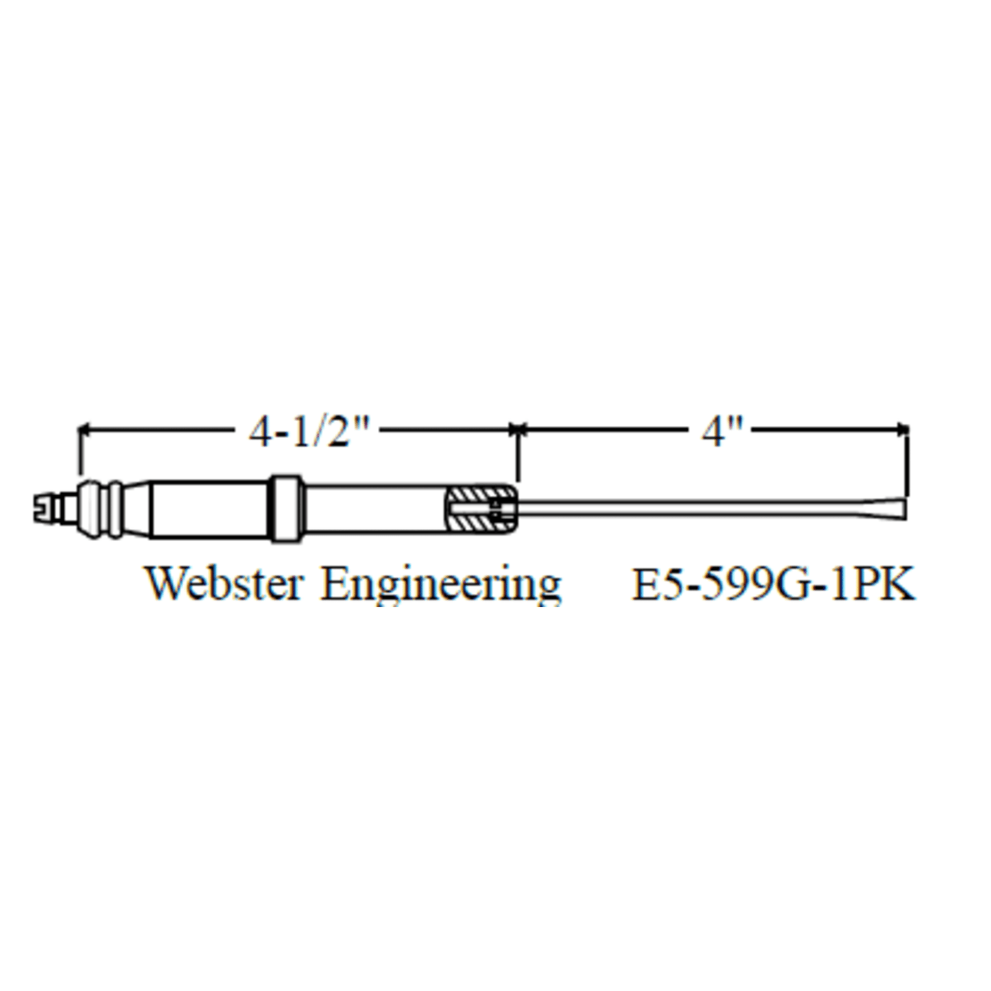E5-599G-1PK - Westwood - 599G, Webster Eng. Electrode 1pk