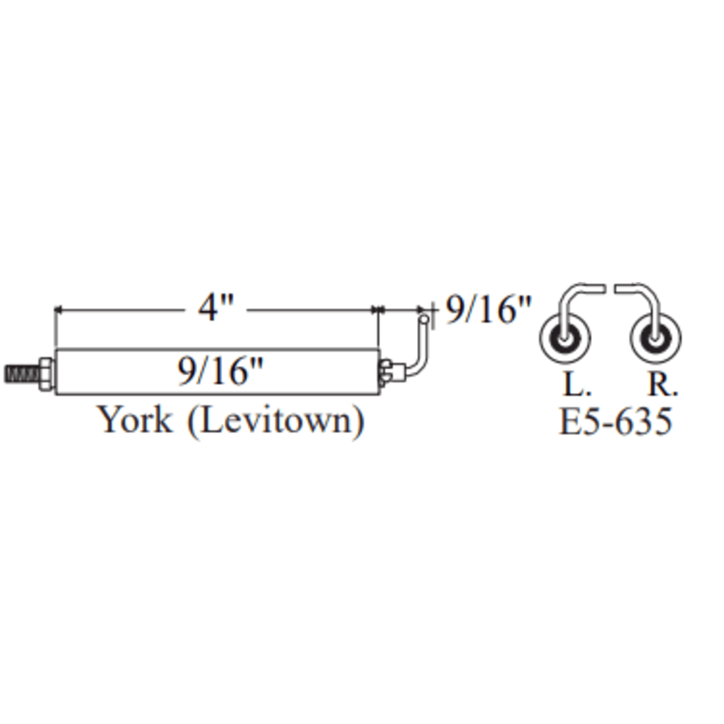 E5-635-2PK - Westwood - 635, York Levittown Electrode 2pk