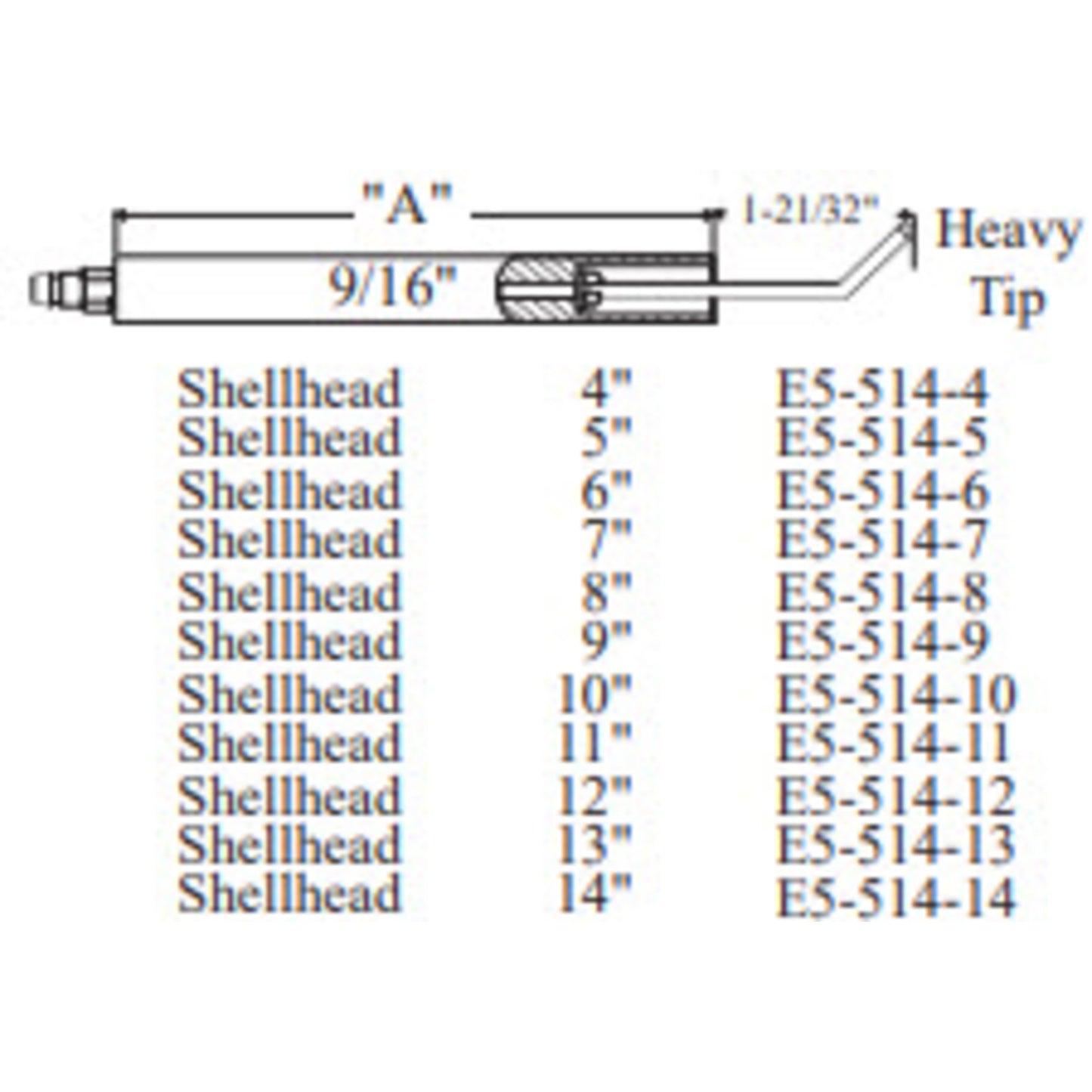 E5-514-10-2PK - Westwood - 514-10, Shellhead Electrode 2pk