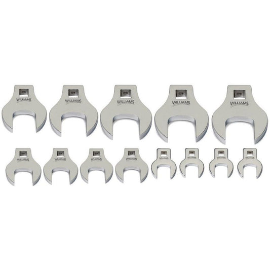 Williams 10740 13 Pc 3/8 Dr Crowfoot Wrench Set 3/8 to 11/8