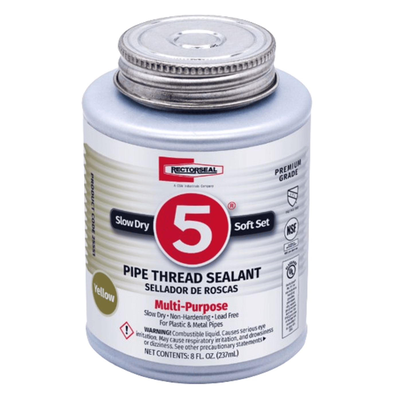 Rectorseal 25551, No. 5 Pipe Thread Sealant, 1/2 Pint Cans - 24PK