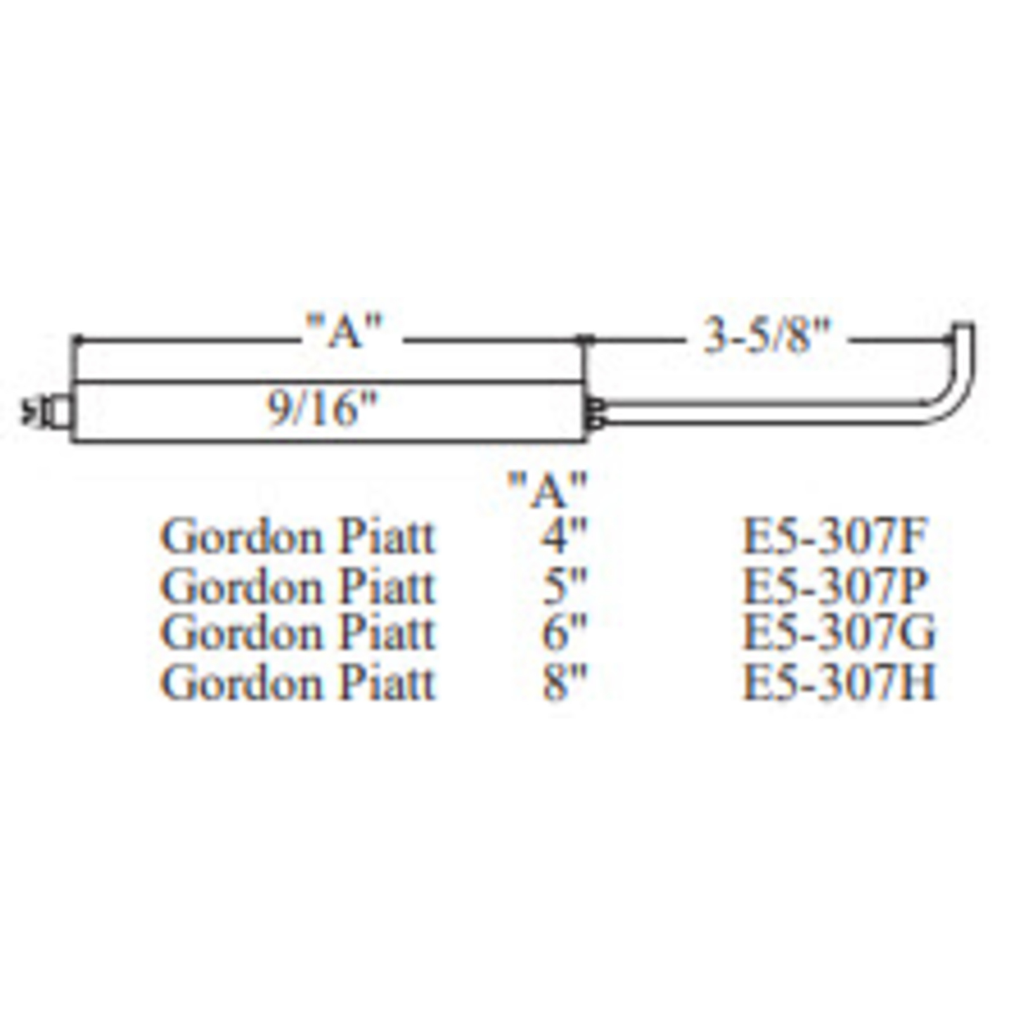 E5-307H-2PK - Westwood - 307H, Gordon Piatt Electrode 2pk