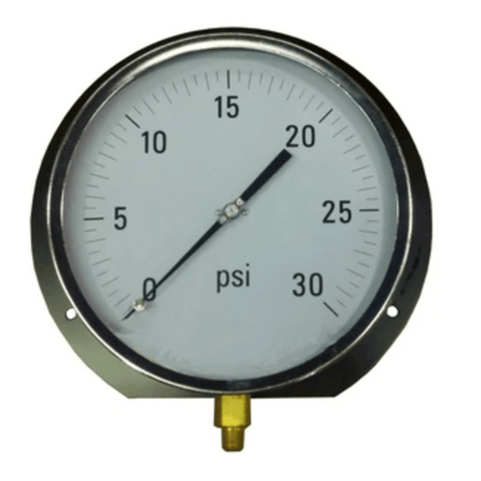 41464 - Crown - PSI 0-30 psi,8.5 In. FACE 1/4 NPT BTM - 1/4 In. NPT - FOR STEAM (1EA)