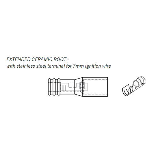 E9-ECF - Westwood - RAJAH ECF Straight Ceramic Boot w/terminal 1pk