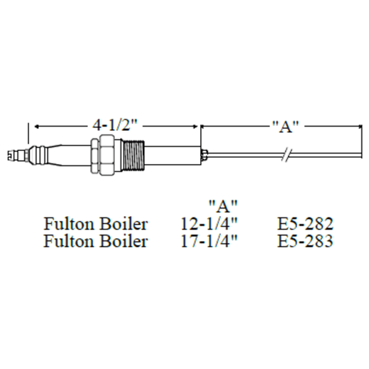 E5-282-1PK - Westwood - 282, Fulton Boiler Electrode 1pk