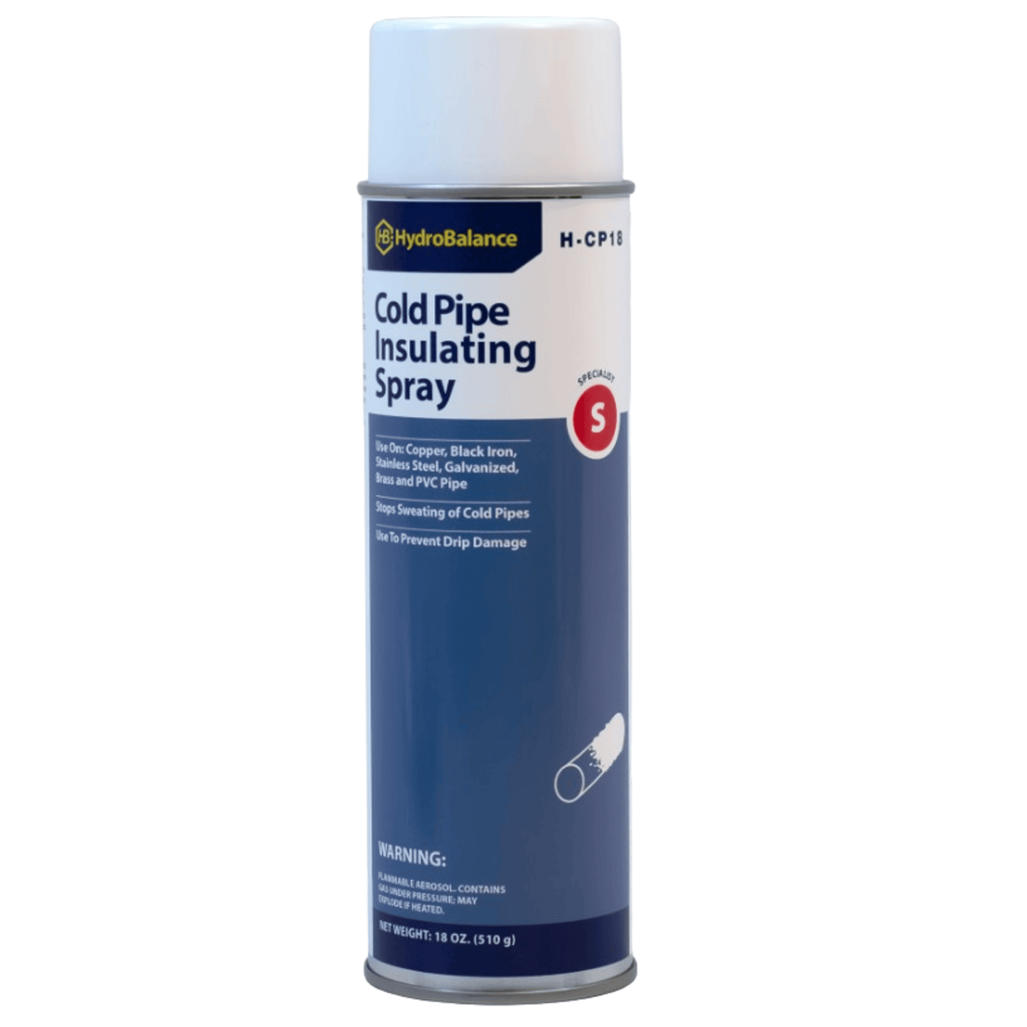 HydroBalance H-CP18, Cold Pipe Insulating Spray 18 oz. NetWt. Aerosol 12 EA/CS