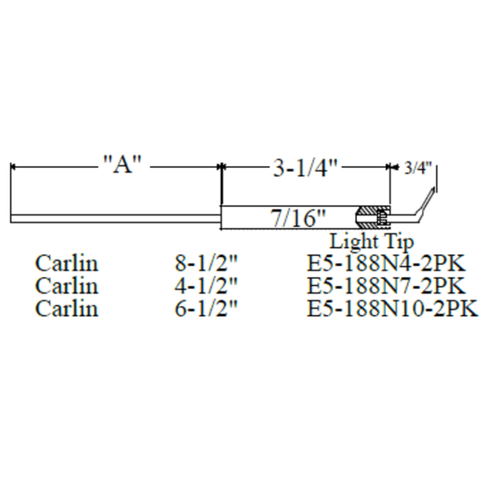 E5-188N7-2PK - Westwood - 188N7, Carlin Electrode 2pk