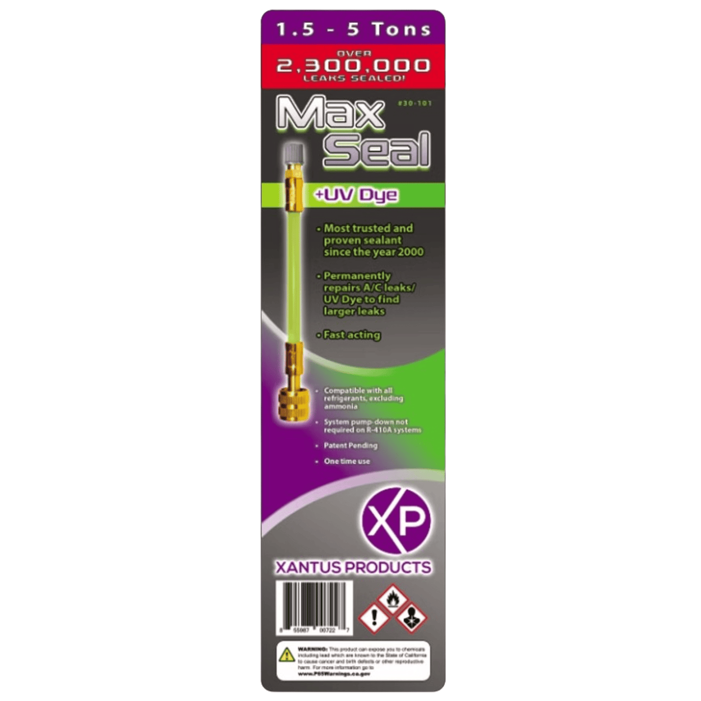 30-101 - Xantus - Max Seal + UV Dye Direct Inject, 1.5 to 5 ton Systems