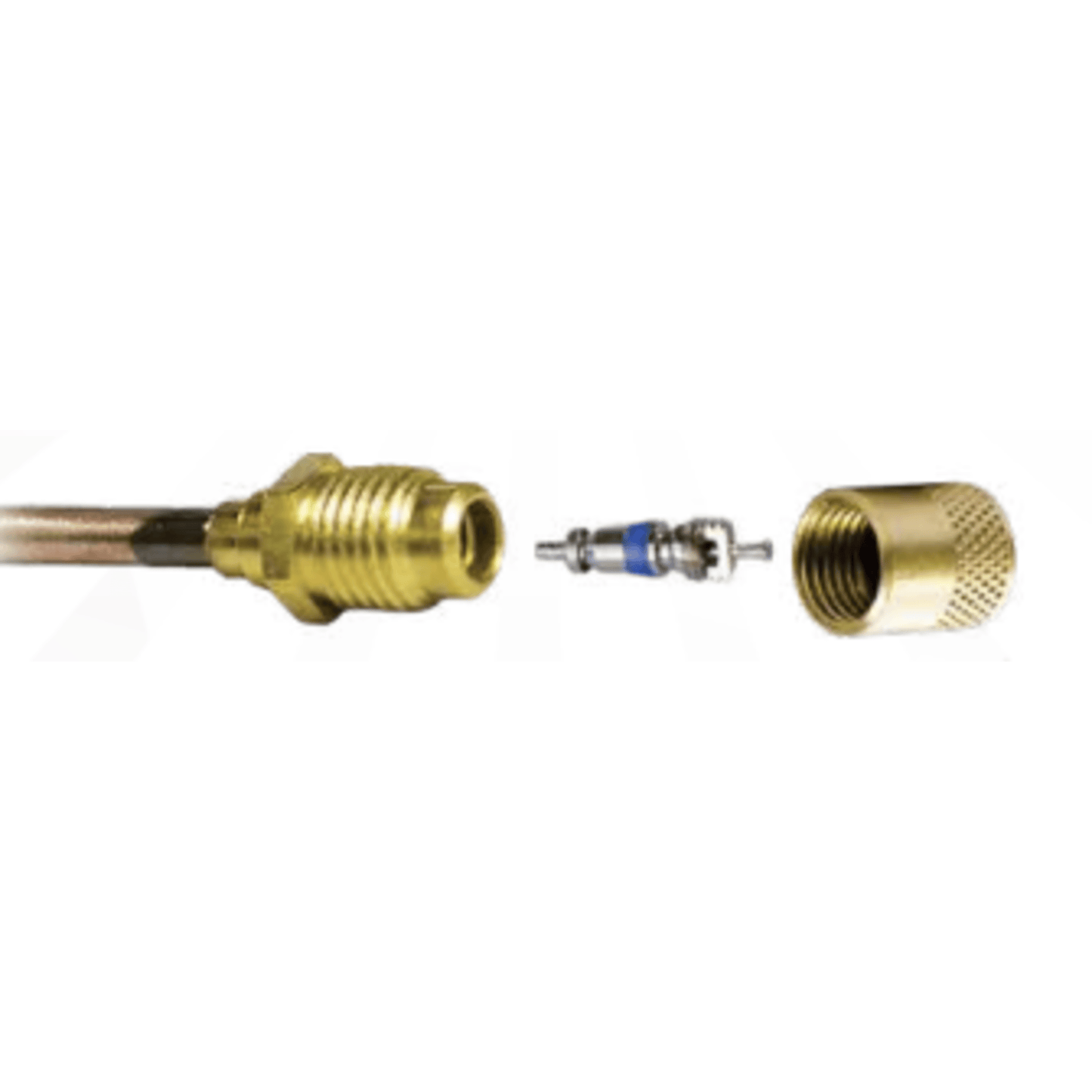 C&D CD8403/6, 1/4" m. flare access fitting w/ 3/16" copper tube extension, CD2245 6PK