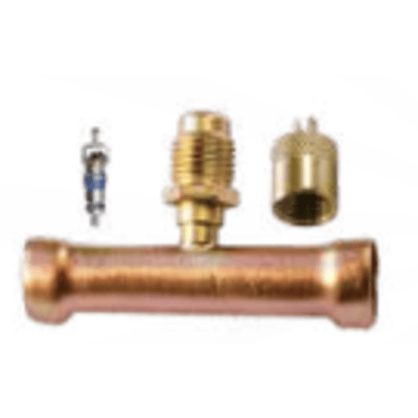 CD8412/2 - C&D - tee with 1/4" m. flare access on 1/2" copper tube, CD2250 2PK