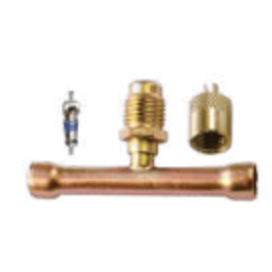 CD8416/2 - C&D - tee with 1/4" m. flare access on 5/16" copper tube, CD2250 2PK