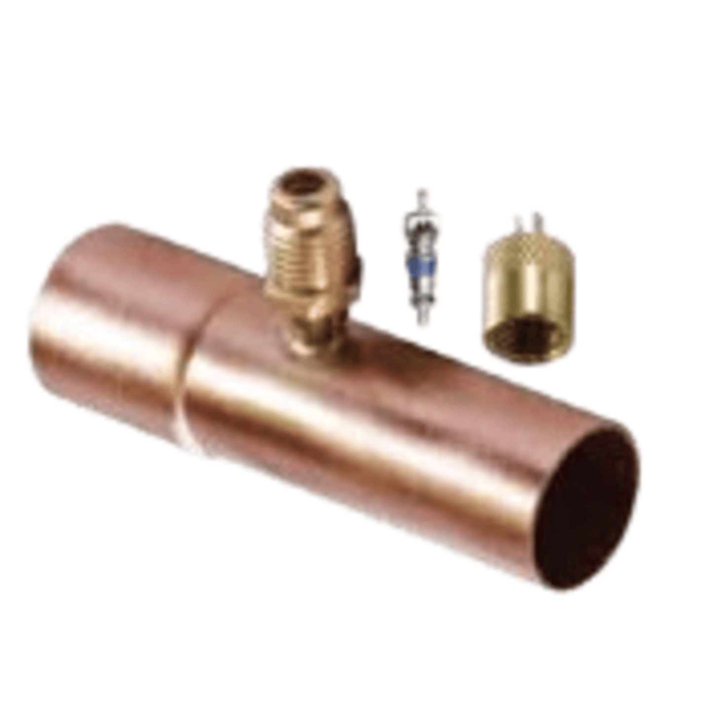CD8429 - C&D - tee with 1/4" m. flare access on 3/4" OD x 3" copper tube, CD2250 1EA