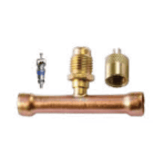 CD8438/2 - C&D - tee with 1/4" m. flare access on 3/8" copper tube, CD2250 2PK