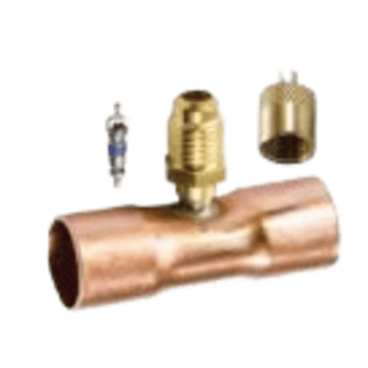 CD8458/2 - C&D - tee with 1/4" m. flare access on 5/8" copper tube, CD2250 2PK