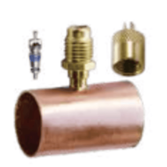 CD8478/2 - C&D - tee with 1/4" m. flare access on copper tube that takes 7/8" OD tube, CD2250 2PK