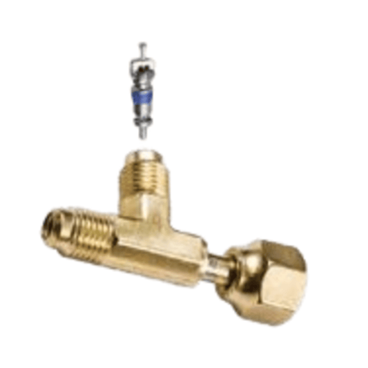 CD9611/2 - C&D - 1/4" f. flare w/ depressor tip x 1/4" m. flare access x 1/4" m. 2PK